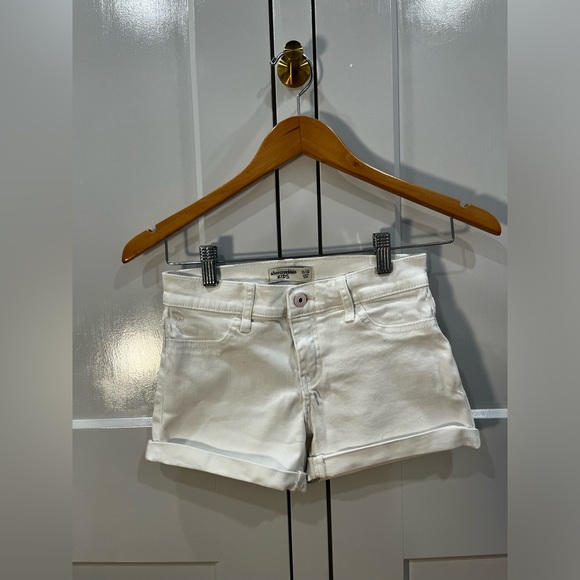 White Abercrombie Kids Denim Shorts - Picture 1 of 3